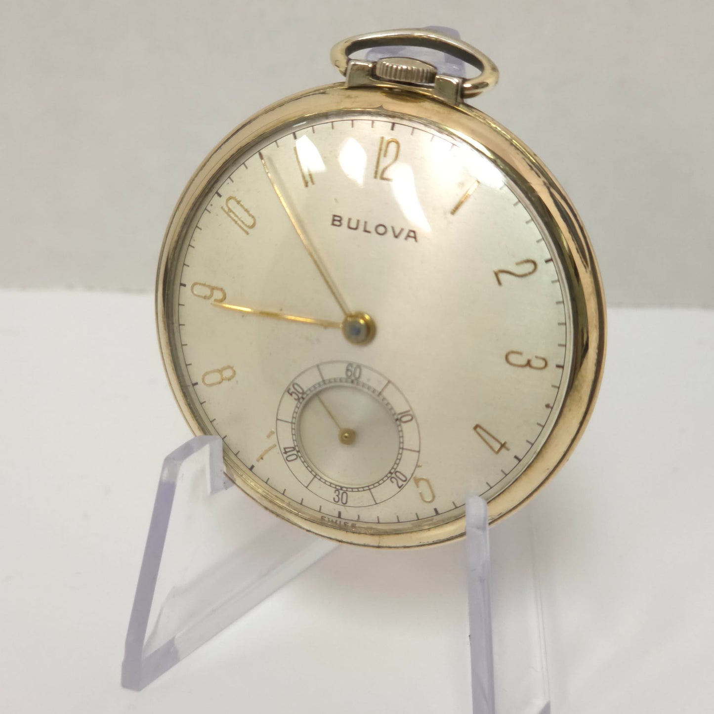 Bulova 17AH Pocket Watch 17 Jewels Gold Filled WWII Presentation O’Keefe’s Brewing 1943