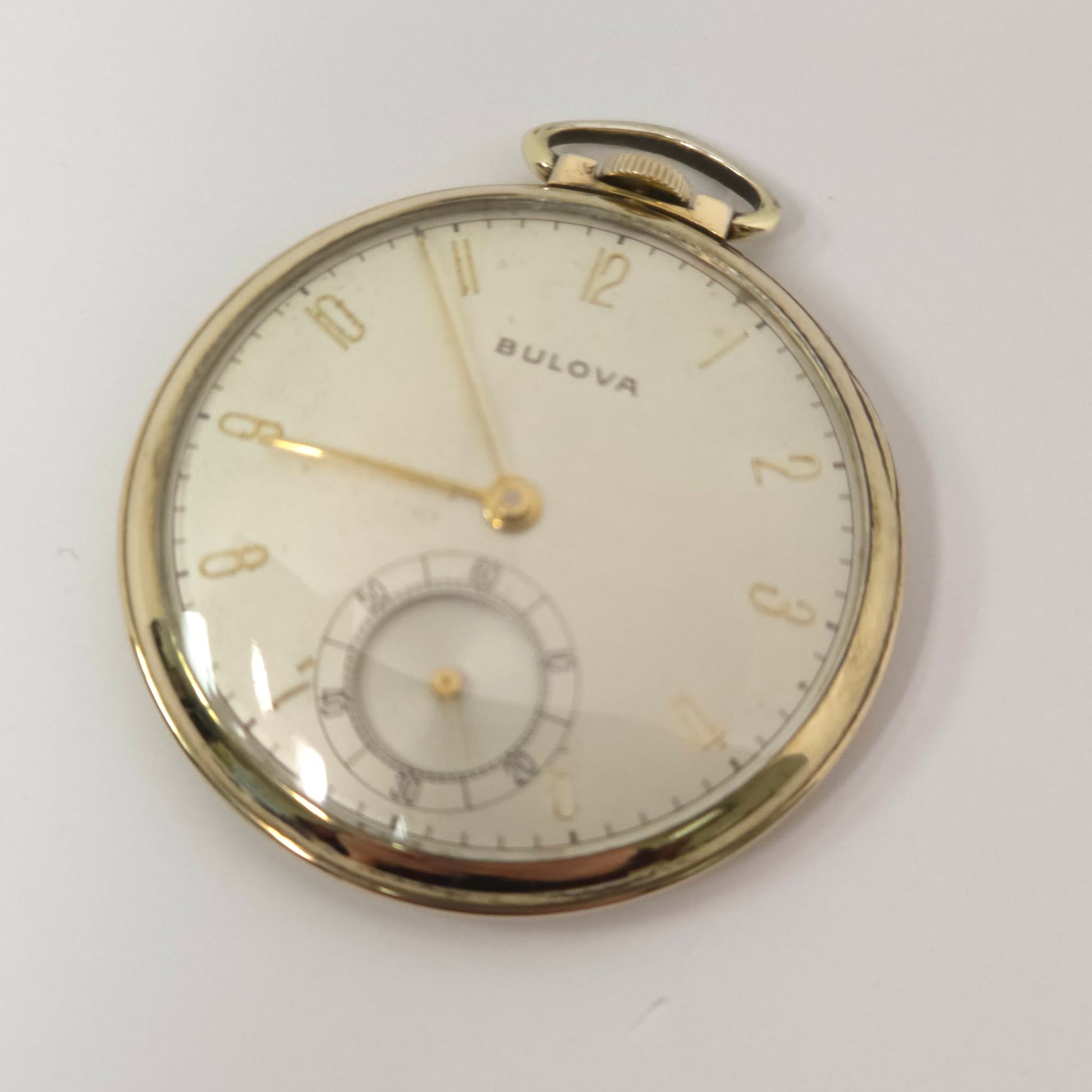 Bulova 17AH Pocket Watch 17 Jewels Gold Filled WWII Presentation O’Keefe’s Brewing 1943