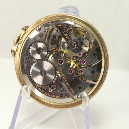 Bulova 17AH Pocket Watch 17 Jewels Gold Filled WWII Presentation O’Keefe’s Brewing 1943