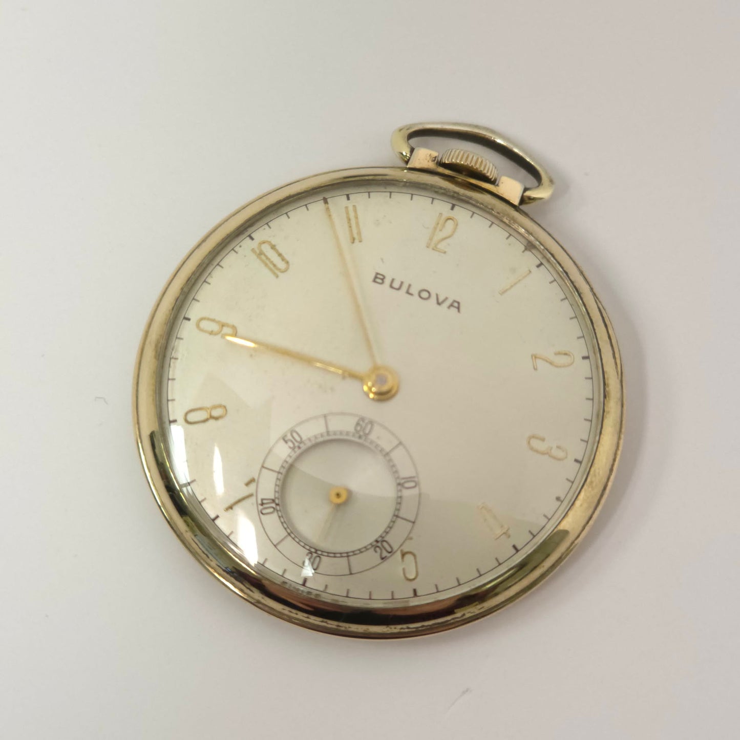 Bulova 17AH Pocket Watch 17 Jewels Gold Filled WWII Presentation O’Keefe’s Brewing 1943