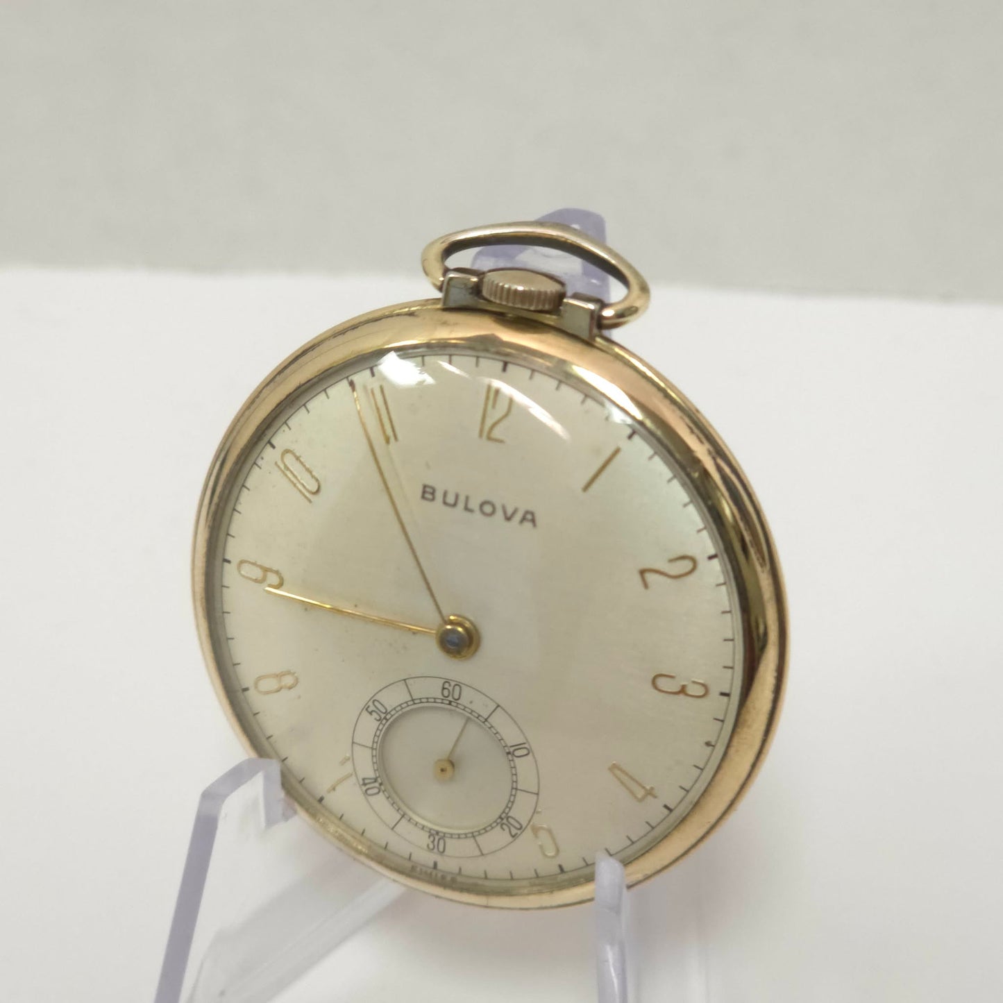 Bulova 17AH Pocket Watch 17 Jewels Gold Filled WWII Presentation O’Keefe’s Brewing 1943