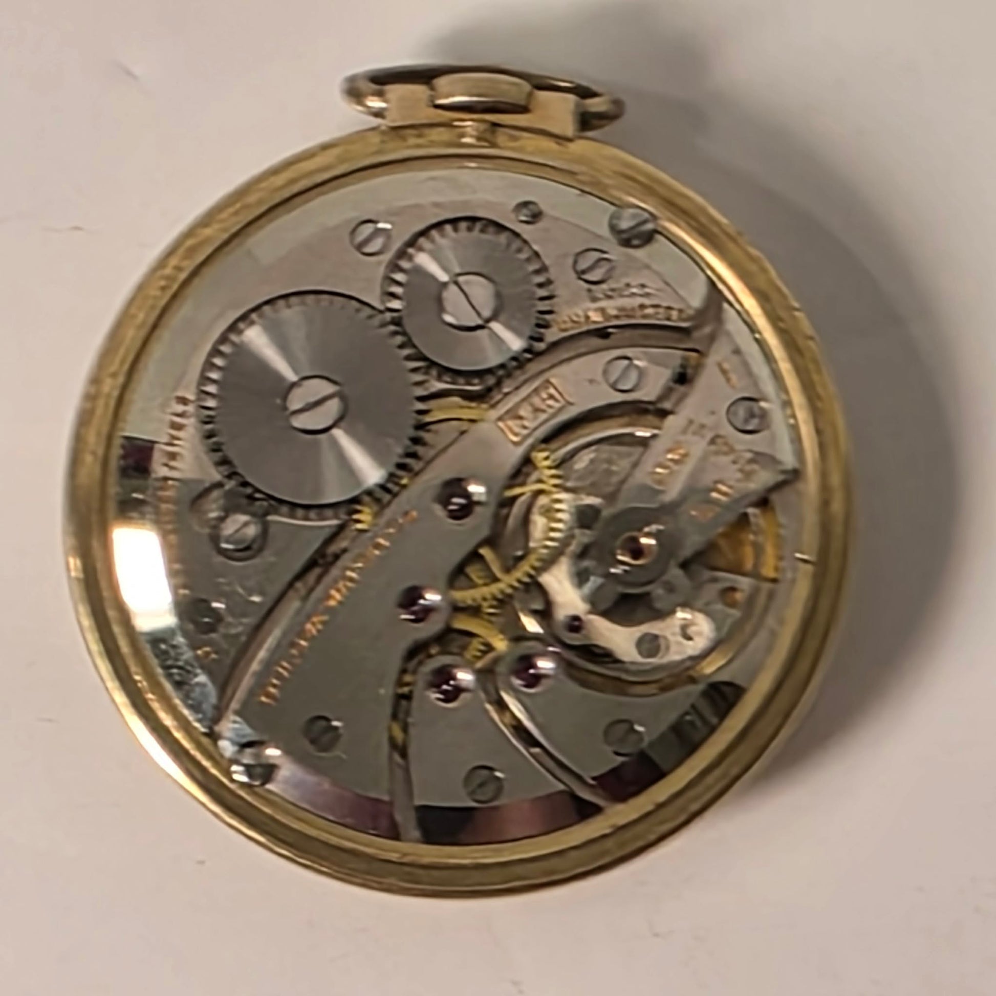 Bulova 17AH Pocket Watch 17 Jewels Gold Filled WWII Presentation O’Keefe’s Brewing 1943