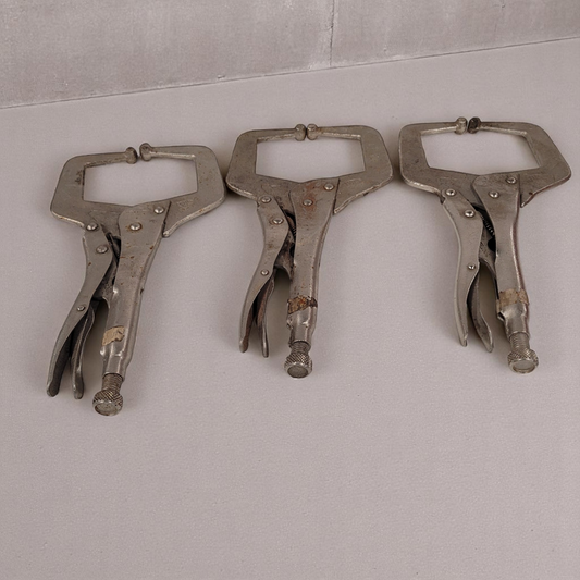 Lot Of 3 11" C-Clamp Locking Pliers