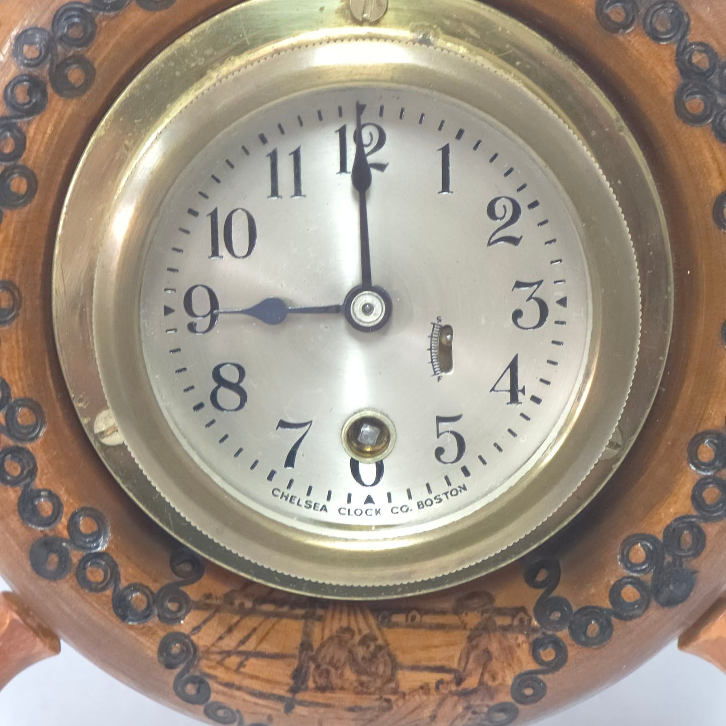 Chelsea Clock Co Boston Ship Wheel Clock – Nautical Brass Marine Clock