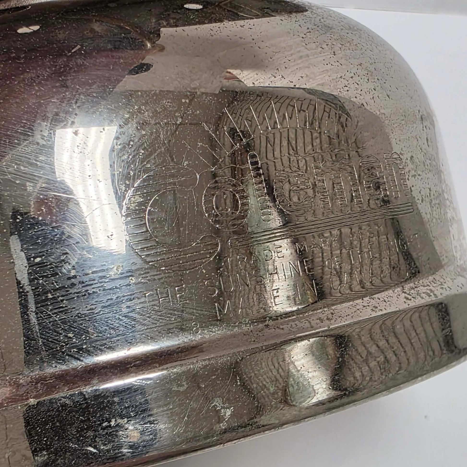1962 Canadian Coleman Model 500 camp stove with Kit 1 stencil remnants and nickel finish.
