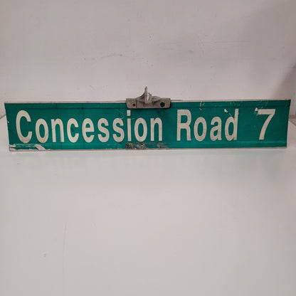 Vintage Authentic Concession Road 7 Street Sign