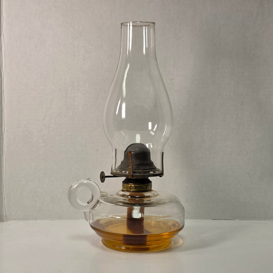 Victorian Finger Oil Lamp with Correct Burner 13”