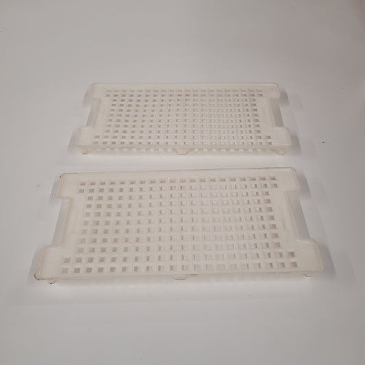 Vintage White Tupperware Crisper Keeper Inserts Set Of 2 756-6