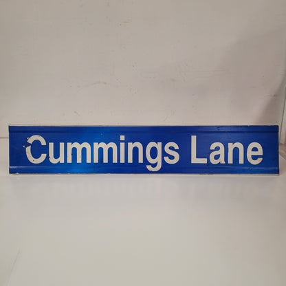Vintage Cummings Lane Street Marker Sign