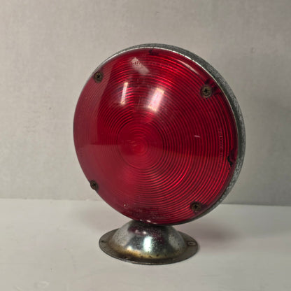 Antique Dominion Auto railway signal light with original double red lenses.