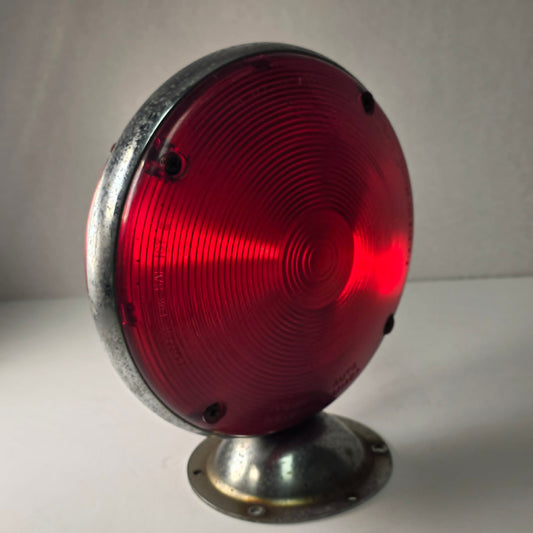 Antique Dominion Auto railway signal light with original double red lenses.