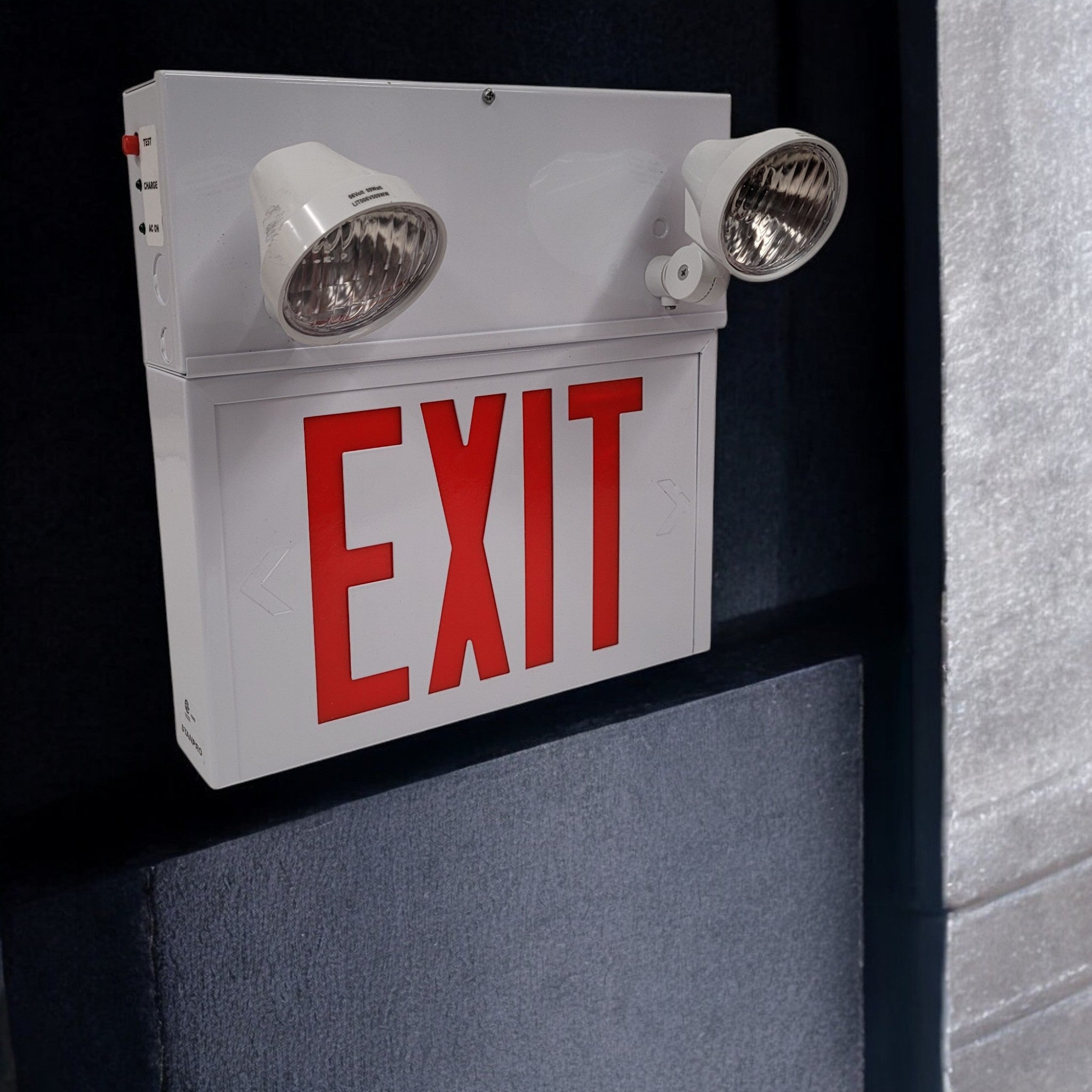 Loop Exiting Sign New Stanpro Hardwired Combination Exit Sign Running Man Sign And Light ...