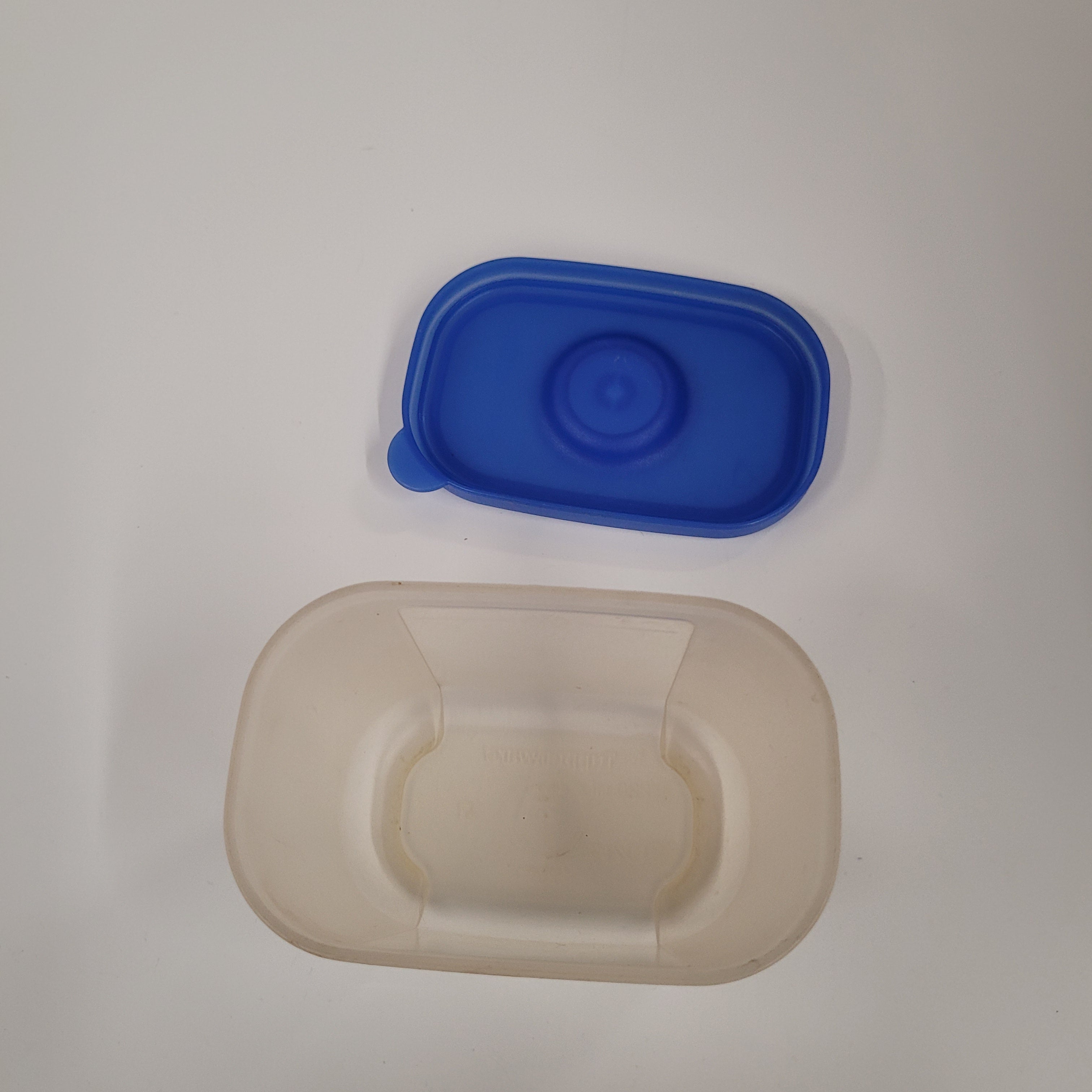Vintage Clear Tupperware Freezer Mates Container With Blue Lid 4161C-3 ...