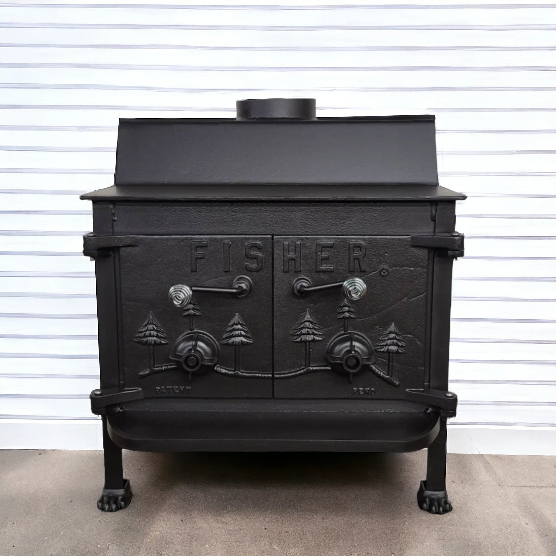 fisher grandpa bear wood stove 