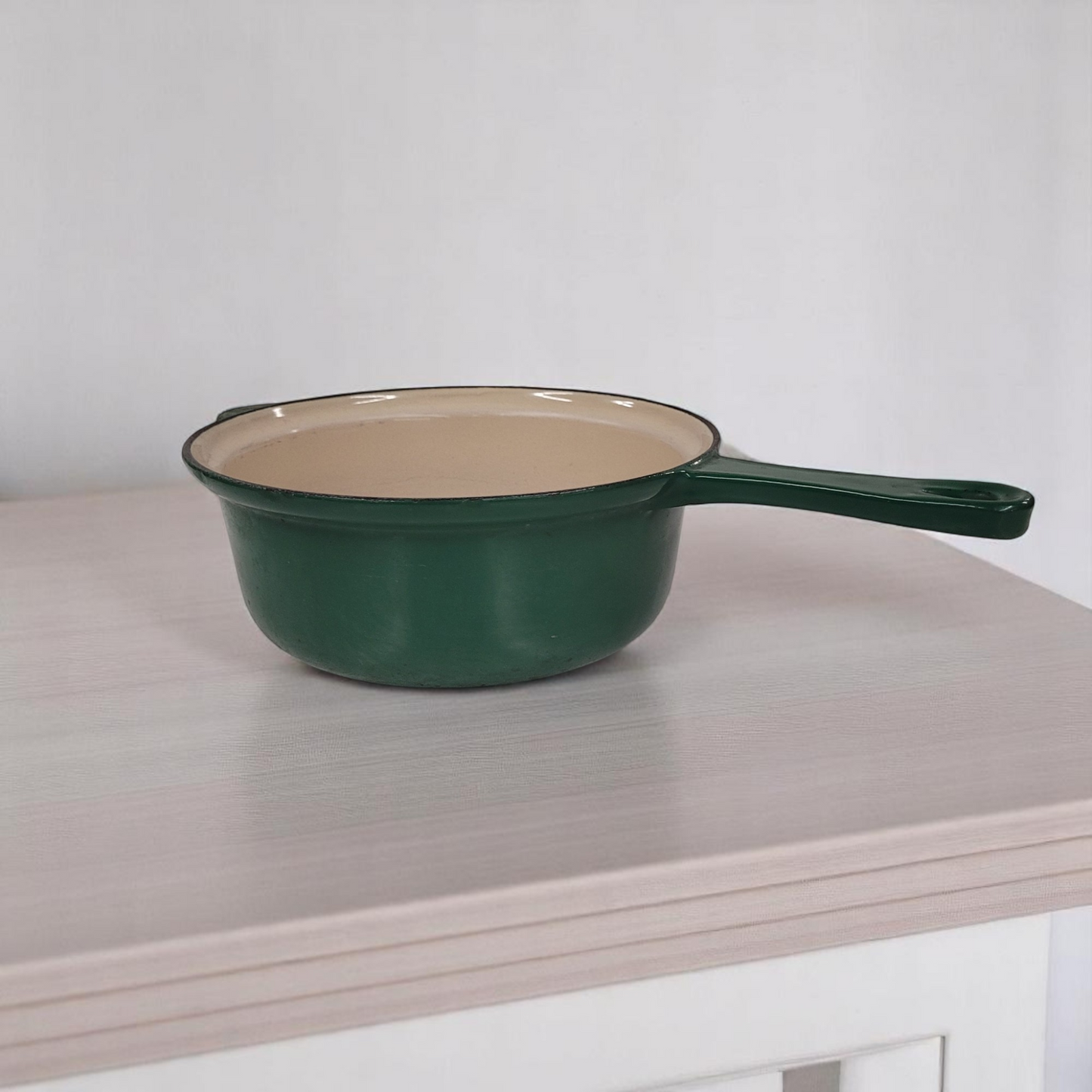Vintage Green Le Creuset Enameled Cast Iron No. 22 Saucepan/Pot