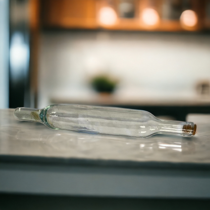 Vintage Glass Pastry Rolling Pin With Removable Cork