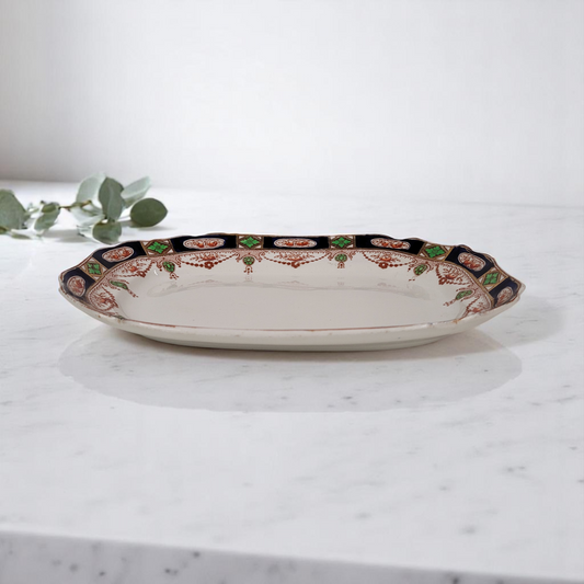 Vintage Hughes And Son 11" Serving Plate Imperial Derby Pattern 