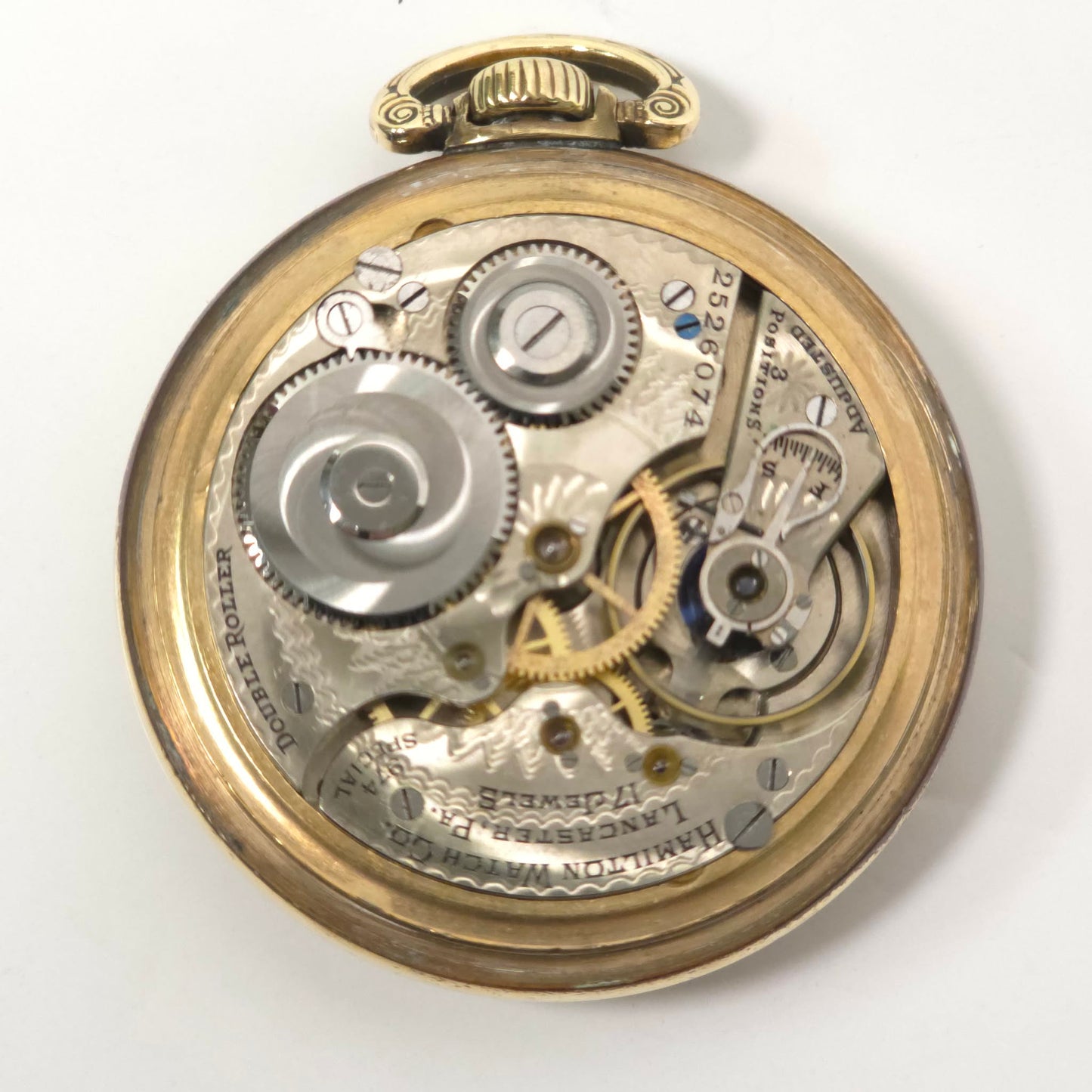 Hamilton 974 Railway Grade Pocket Watch 17 Jewels Gold Filled Keystone