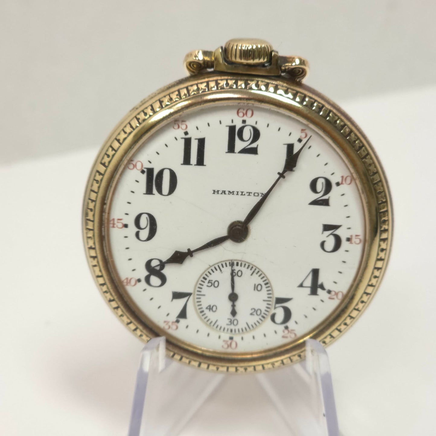 Hamilton 974 Railway Grade Pocket Watch 17 Jewels Gold Filled Keystone