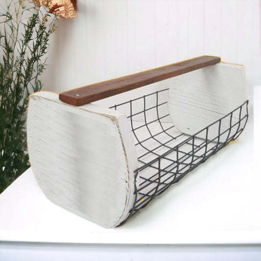 Wooden Wire Egg Basket Garden Harvest Basket Farmhouse Decor