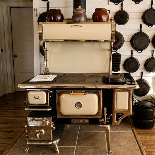 Heartland Oval Wood Cook Stove Kitchen Range with Oven