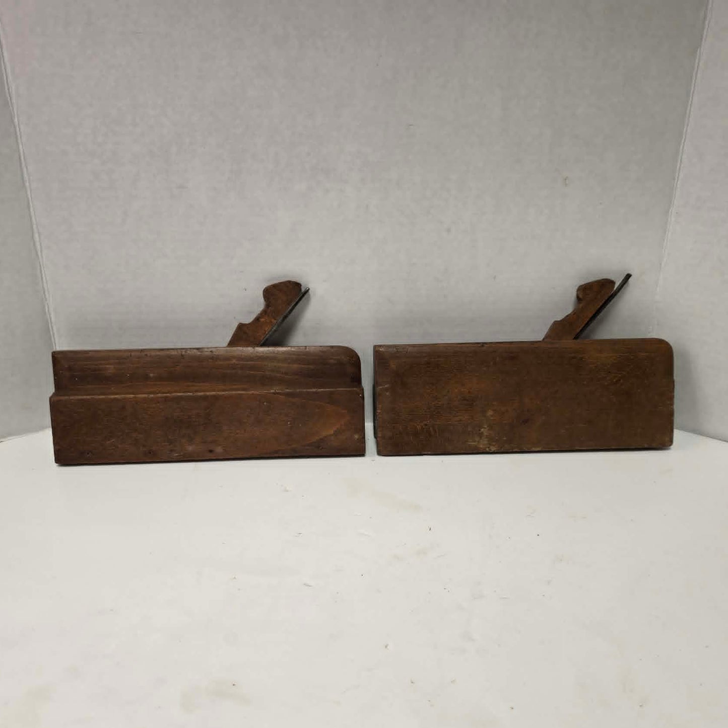 Antique J. Dawson Montreal tongue and groove wooden molding plane match set.
