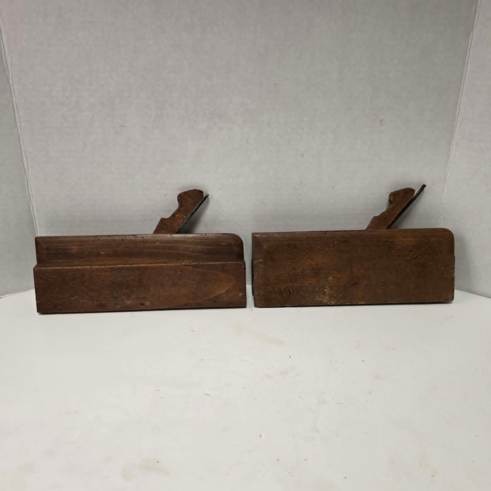 Antique J. Dawson Montreal tongue and groove wooden molding plane match set.
