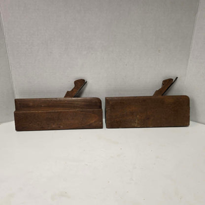 Antique J. Dawson Montreal tongue and groove wooden molding plane match set.

