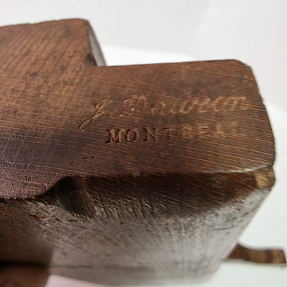 Antique J. Dawson Montreal tongue and groove wooden molding plane match set.
