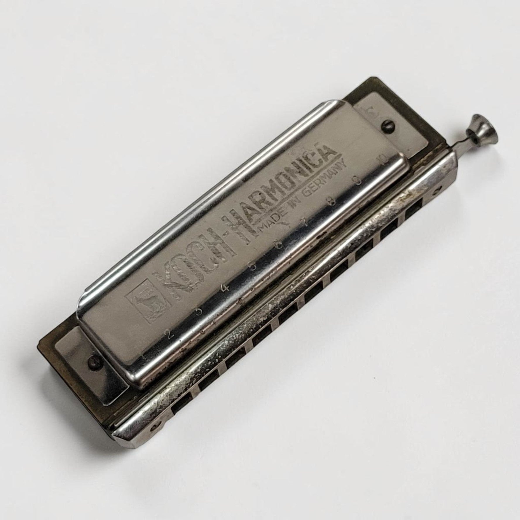Antique Koch German chromatic harmonica in original box