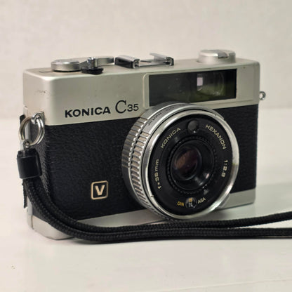 Vintage Konica C35 Hexanon 35mm Film Camera – Street Photography