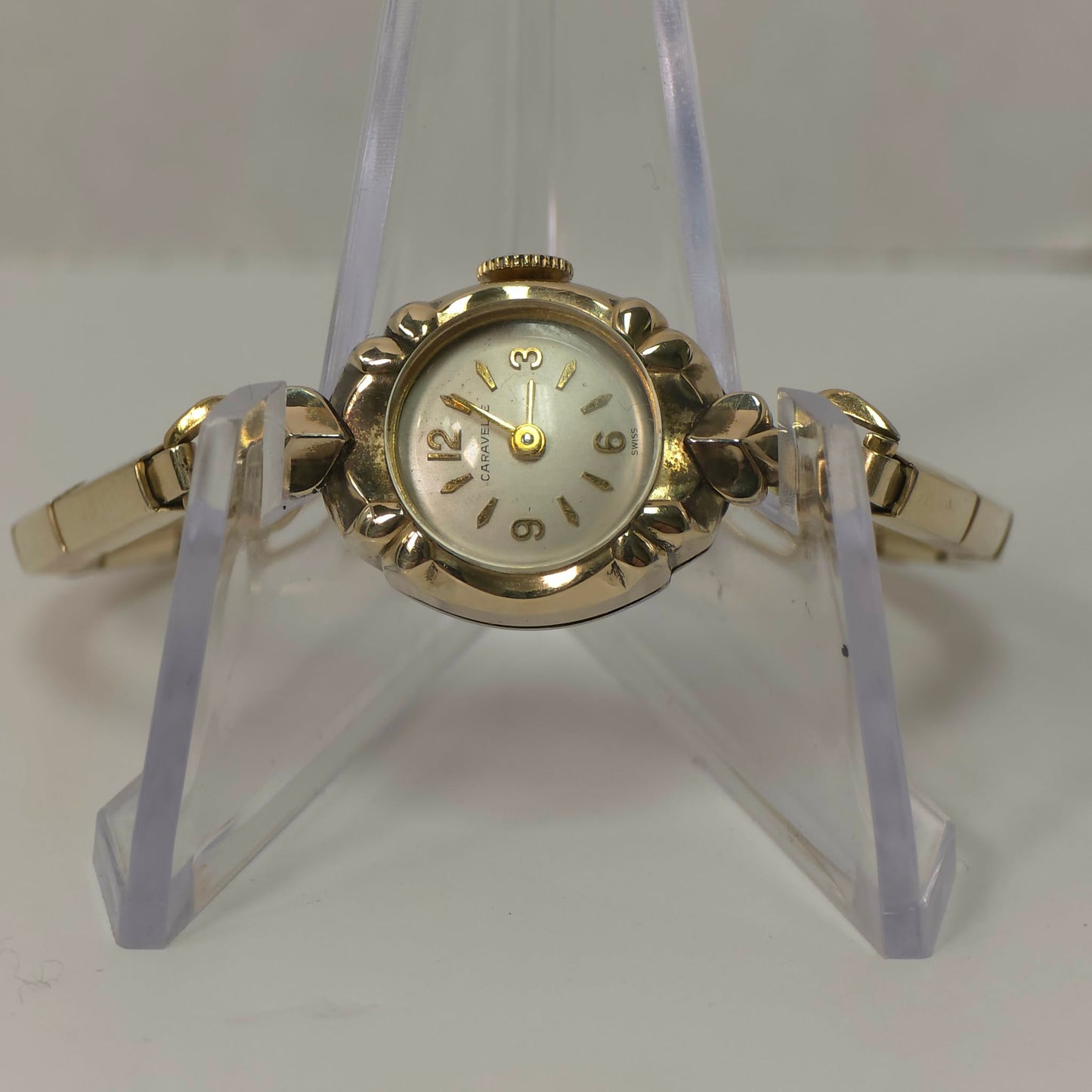 Ladies Bulova Caravelle Gold Filled Wristwatch 1950s Vintage Timepiece Original Case