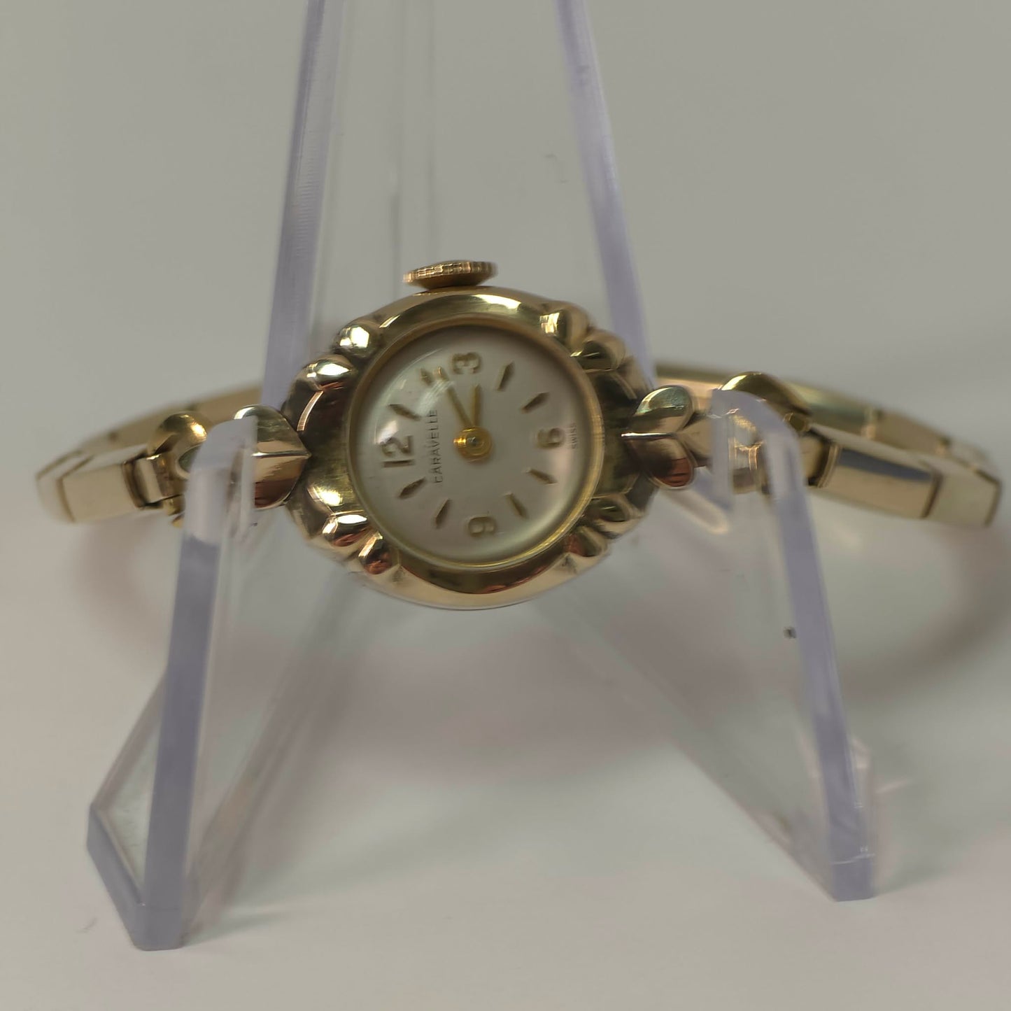 Ladies Bulova Caravelle Gold Filled Wristwatch 1950s Vintage Timepiece Original Case
