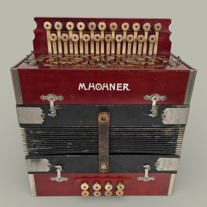 Antique M. Hohner 8-Bass Button Accordion – G-C Chord