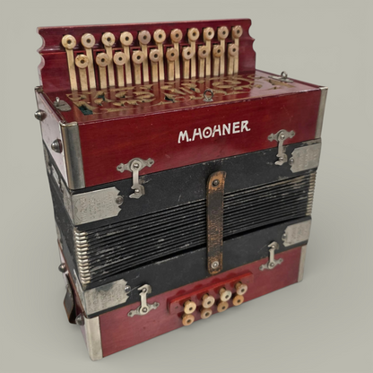 Antique M. Hohner 8-Bass Button Accordion – G-C Chord