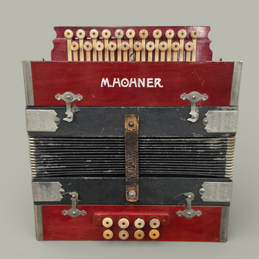 Antique M. Hohner 8-Bass Button Accordion – G-C Chord