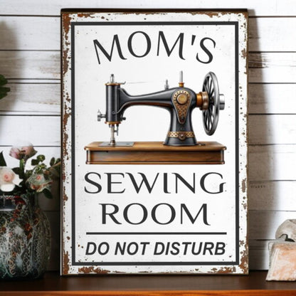 Rustic Sewing Room Do Not Disturb Sign Personalized Craft Room Wall Decor
