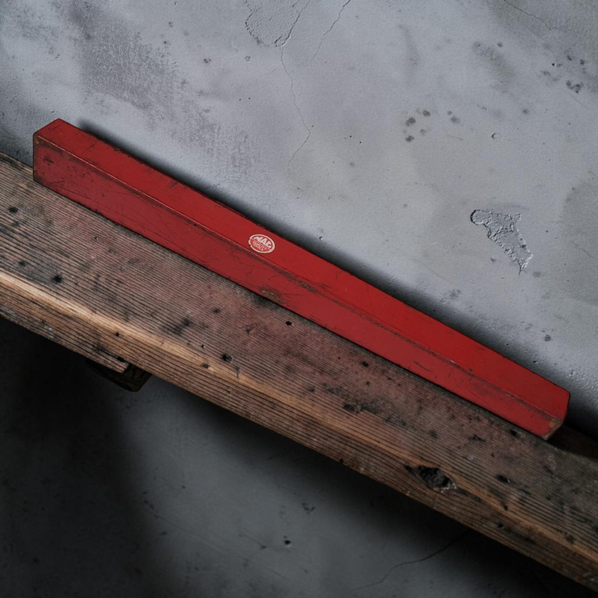 Vintage MAC Tools toolbox side hanger socket tray holder for mechanic tool storage.
