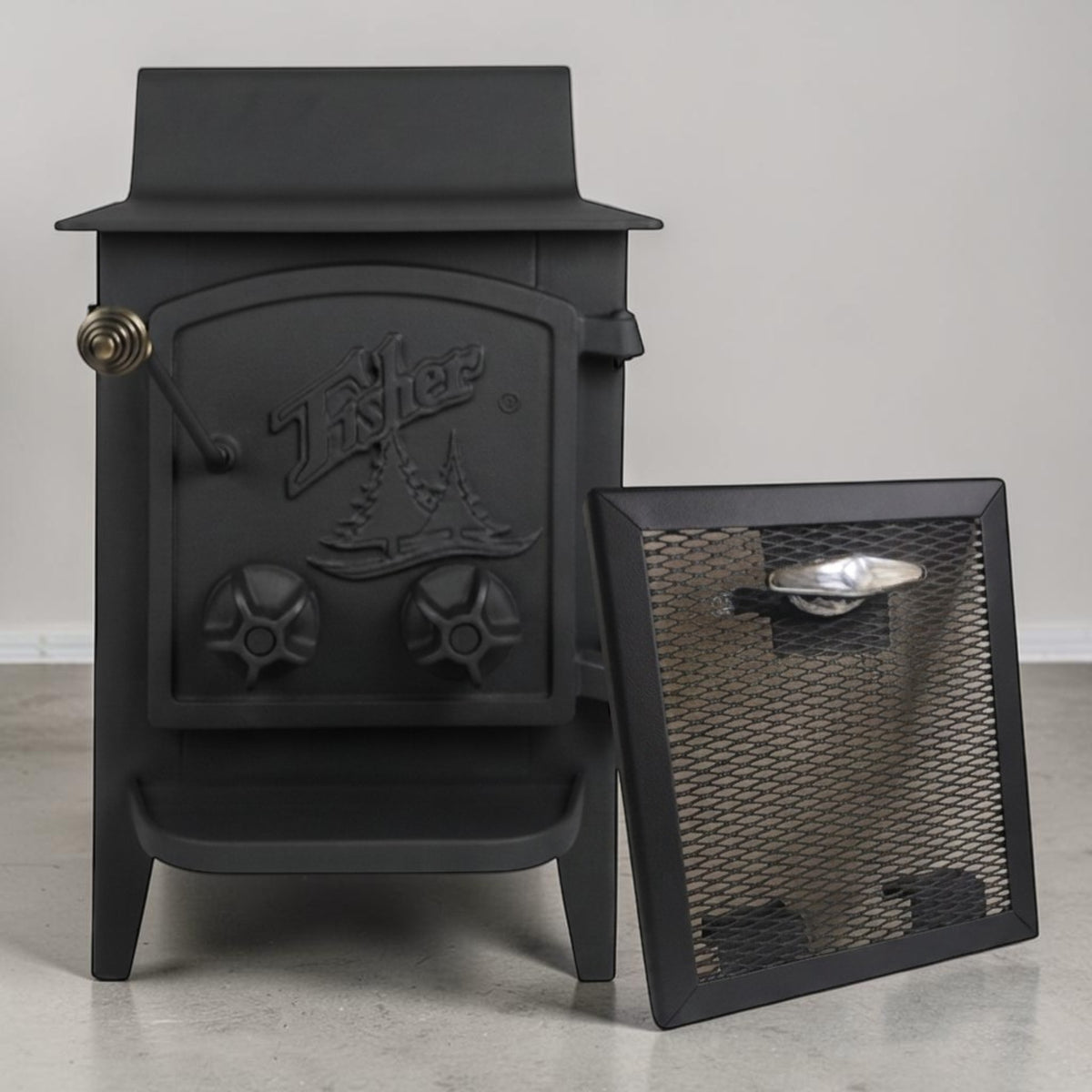 Mama Bear Fisher Wood Stove with Cathedral Door – Refurbished Classic Wood Heat - Wainfleet Trading Post