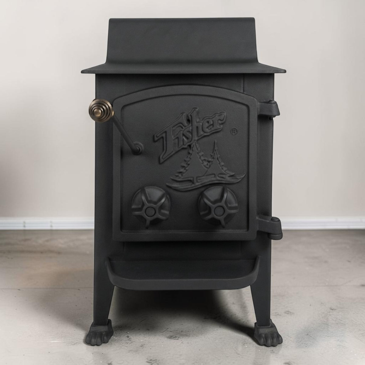 Mama Bear Fisher Wood Stove with Cathedral Door – Refurbished Classic Wood Heat - Wainfleet Trading Post