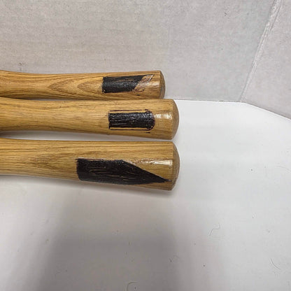 Three vintage Marples woodturning chisels including gouge, parting tool, and turning chisel.