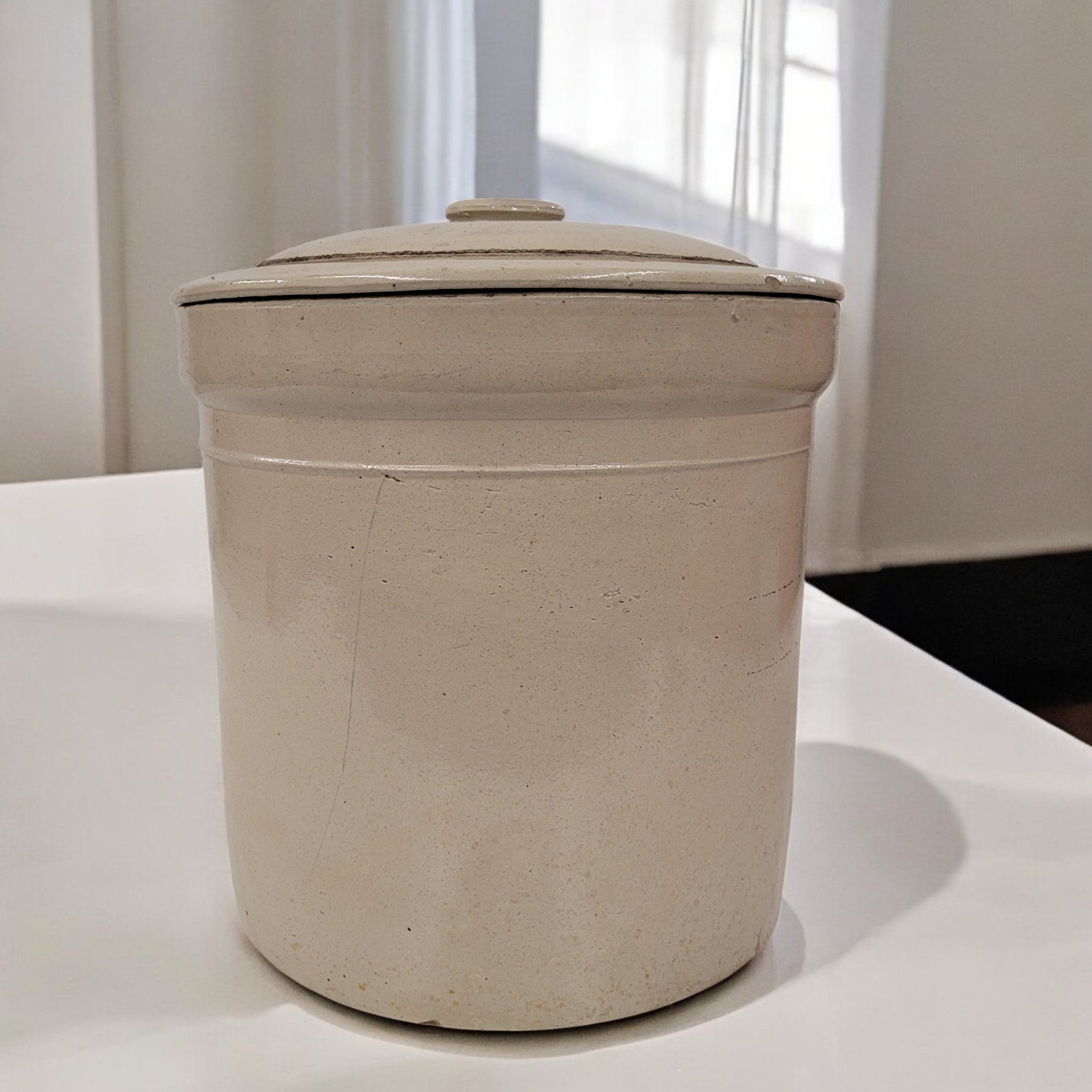 Antique Medalta Stoneware Ltd. 4 Gallon Crock With Lid Medicine Hat Al ...