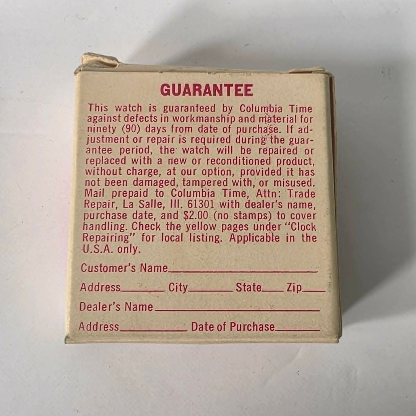 Vintage NAWCC Lake Erie Chapter 28 pocket watch in original cardboard packaging, 32nd National Convention Ohio, mint condition collectible watch.