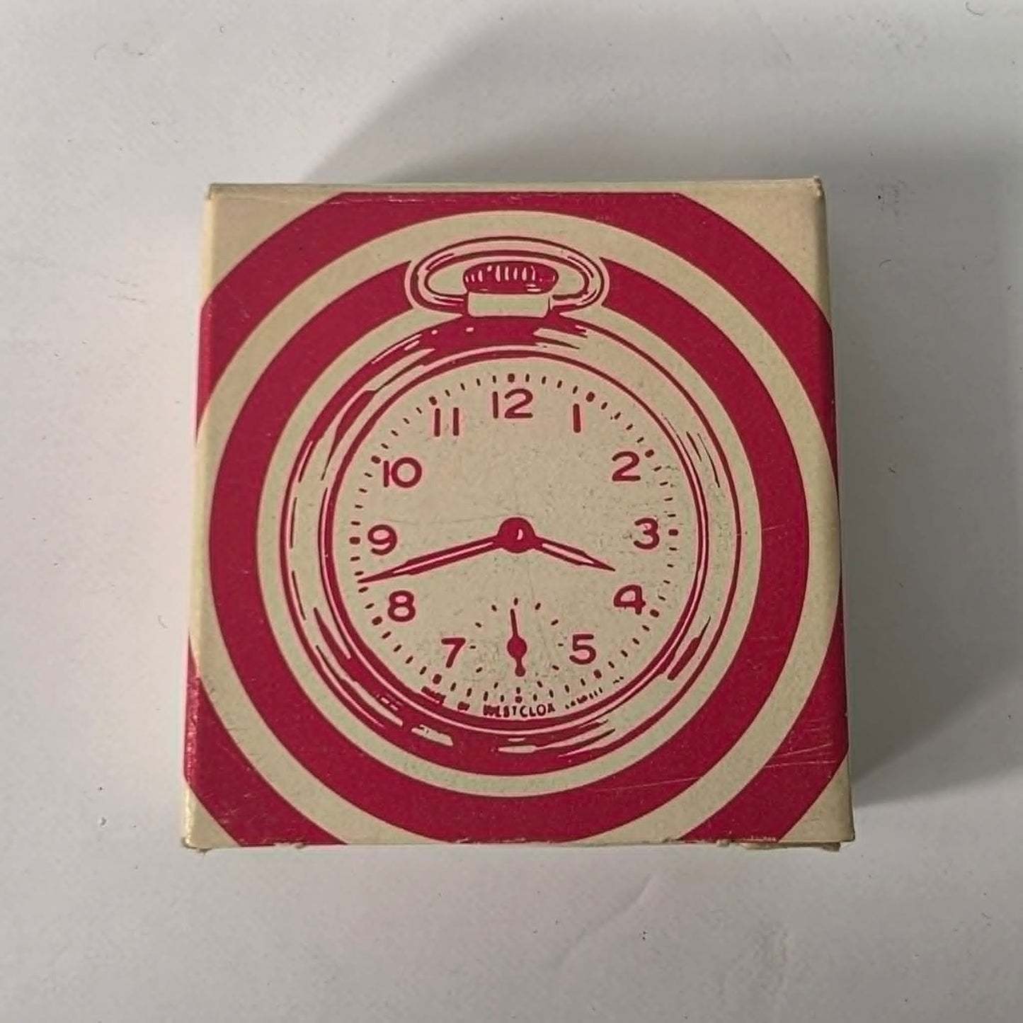 Vintage NAWCC Lake Erie Chapter 28 pocket watch in original cardboard packaging, 32nd National Convention Ohio, mint condition collectible watch.
