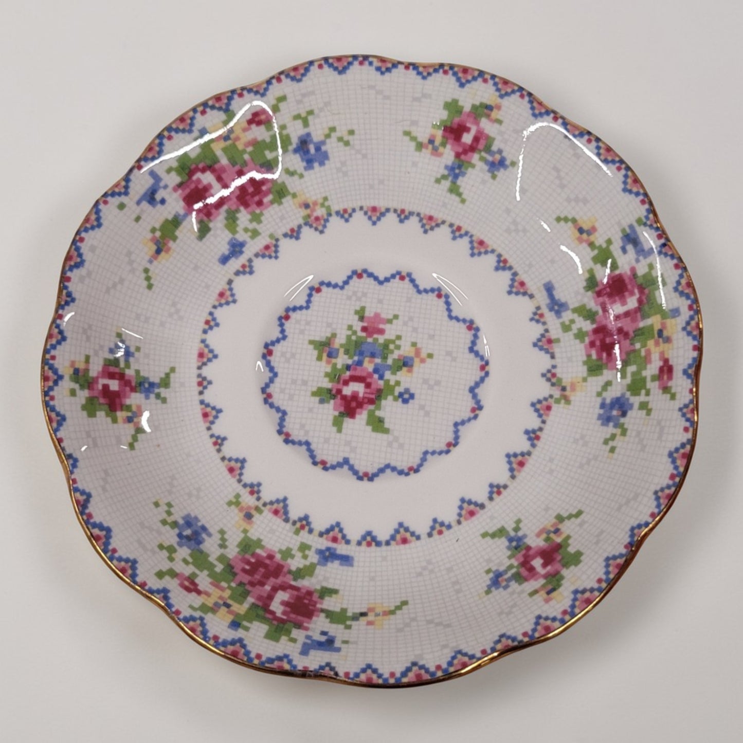 Royal Albert Petit Point Bone China Saucer – Made in England
