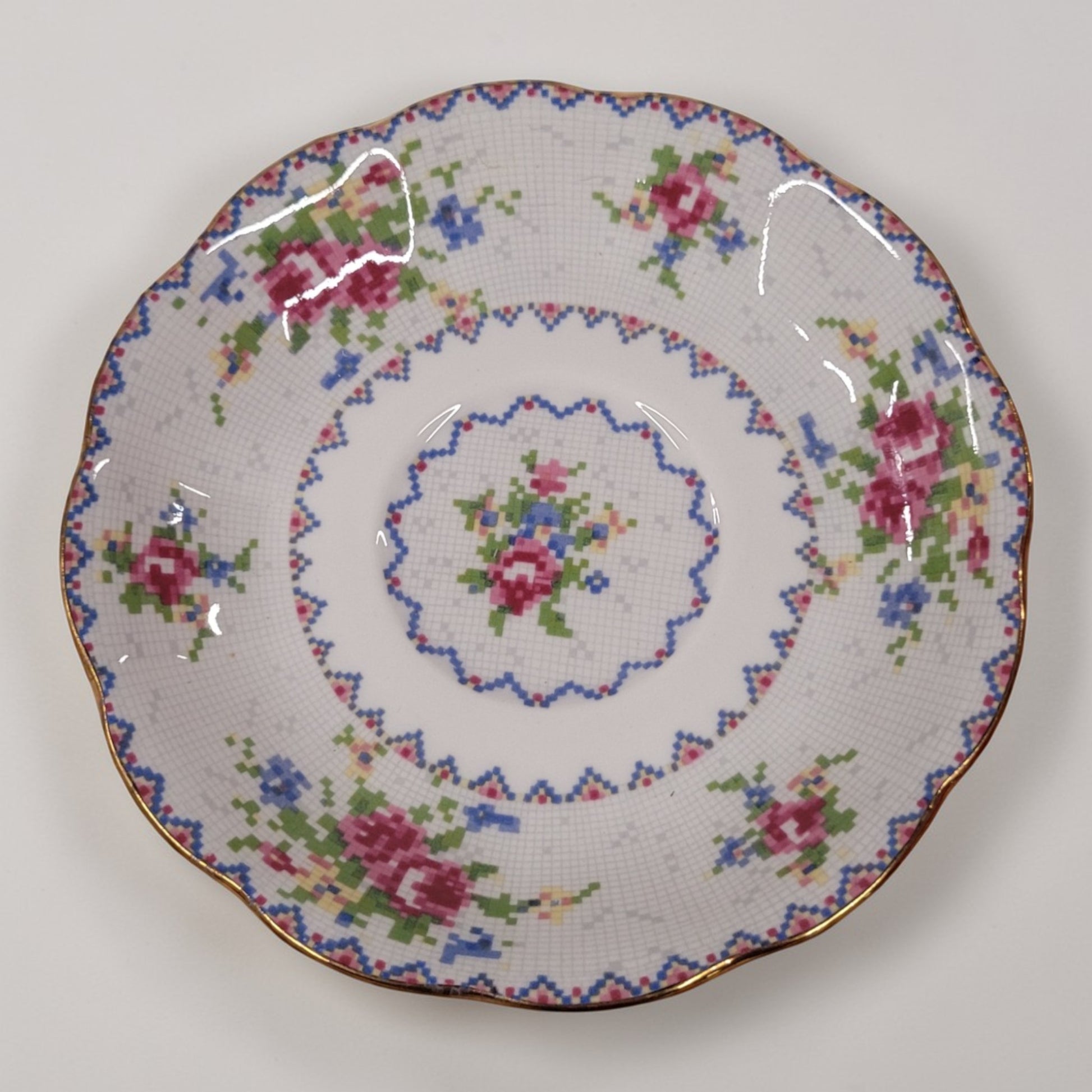 Royal Albert Petit Point Bone China Saucer – Made in England
