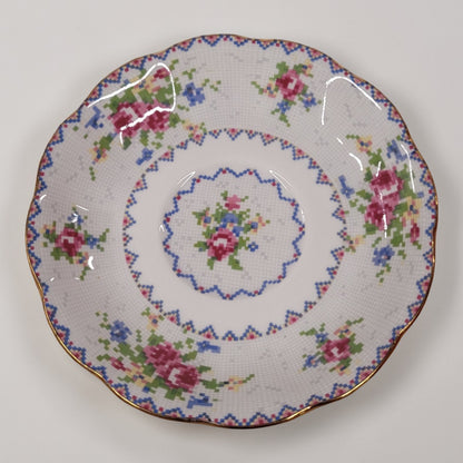 Royal Albert Petit Point Bone China Saucer – Made in England