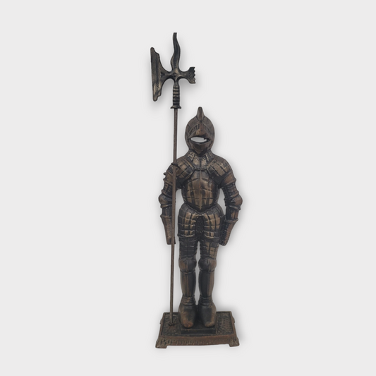 medieval knight cast iron 
