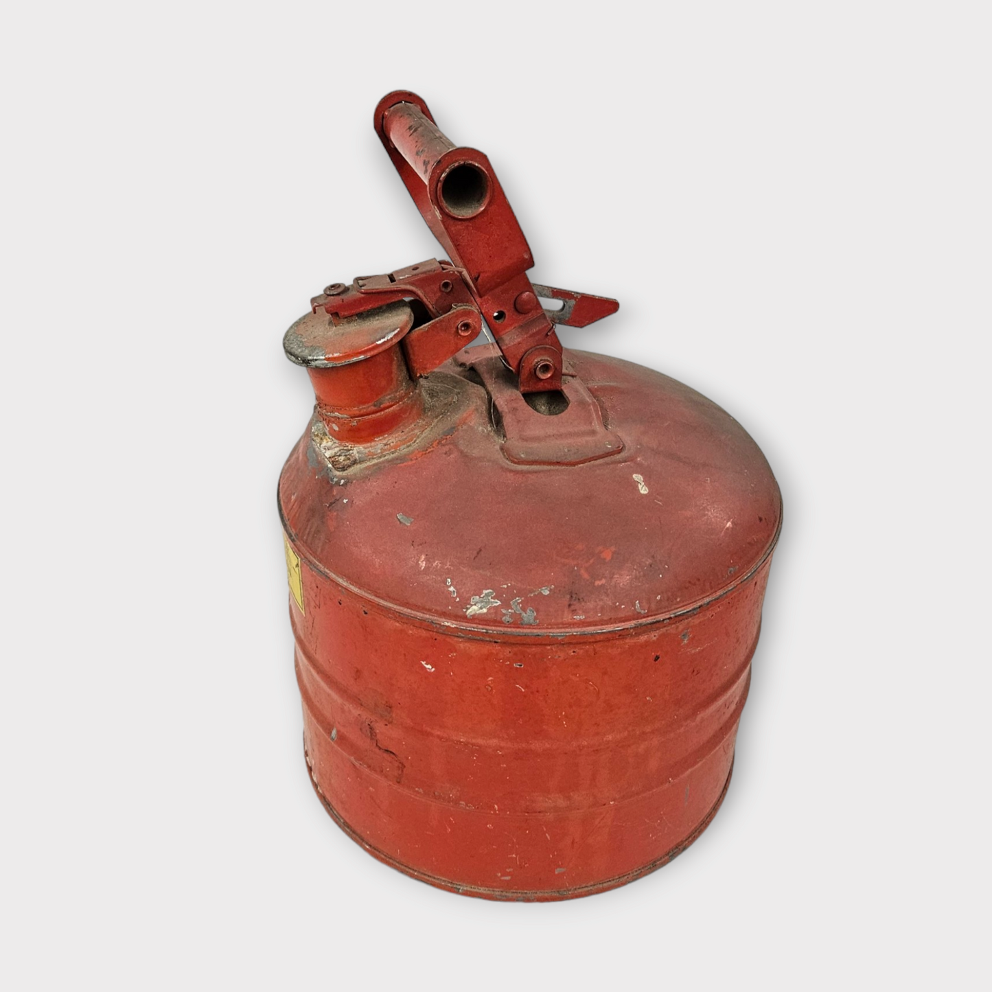 Antique Red Metal Safety Oil Can