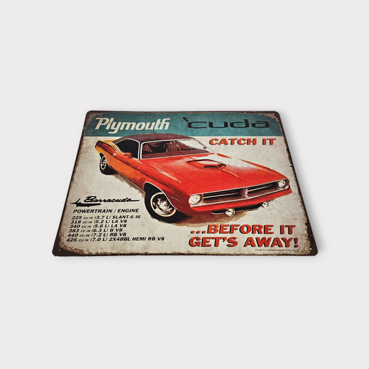 Plymouth 'Cuda Classic Car Metal Sign